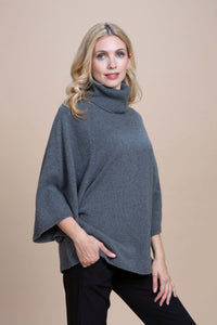 Assisi - Kimono collo ad anello cashmere rigenerato