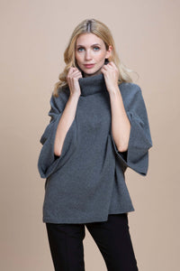 Assisi - Kimono collo ad anello cashmere rigenerato