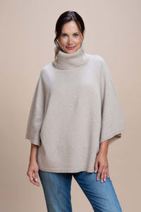 Assisi - Kimono collo ad anello cashmere rigenerato