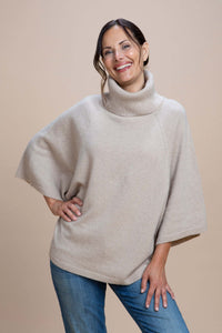 Assisi - Kimono collo ad anello cashmere rigenerato