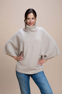Assisi - Kimono collo ad anello cashmere rigenerato