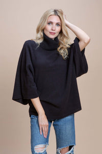 Assisi - Kimono collo ad anello cashmere rigenerato