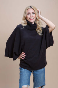 Assisi - Kimono collo ad anello cashmere rigenerato