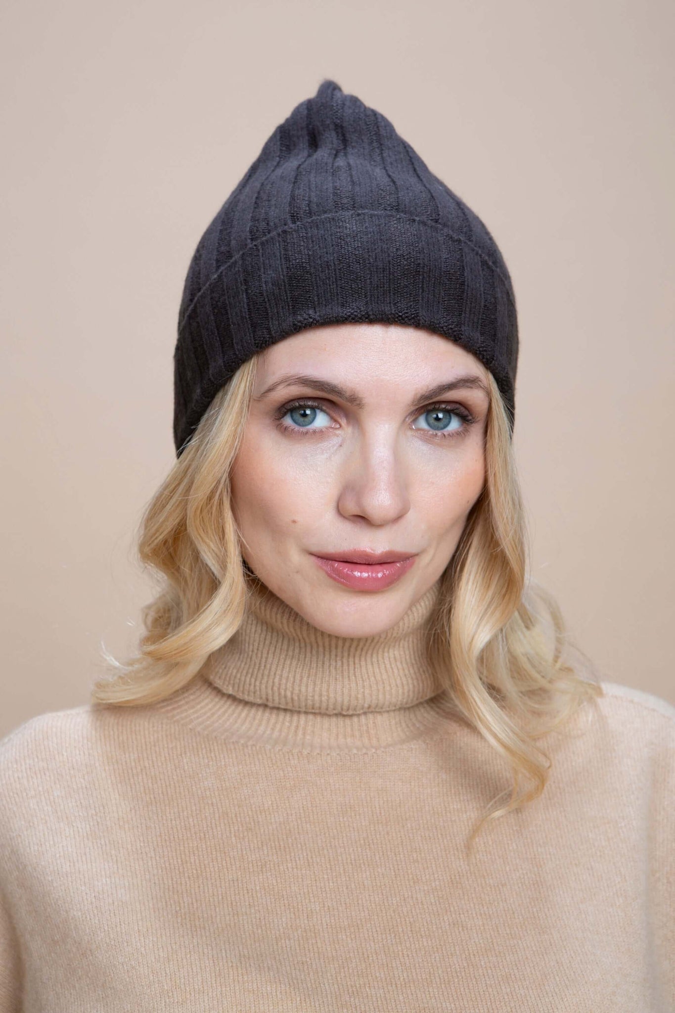 Brunico - Gorra de canalé 100% Cachemira