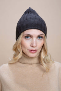 Brunico - Gorra de canalé 100% Cachemira