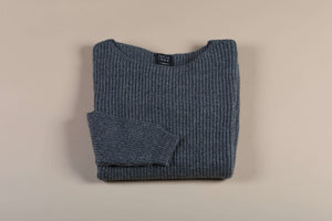Camden - Maglia con scollo a barca maglia perla con lurex in cashmere rigenerato