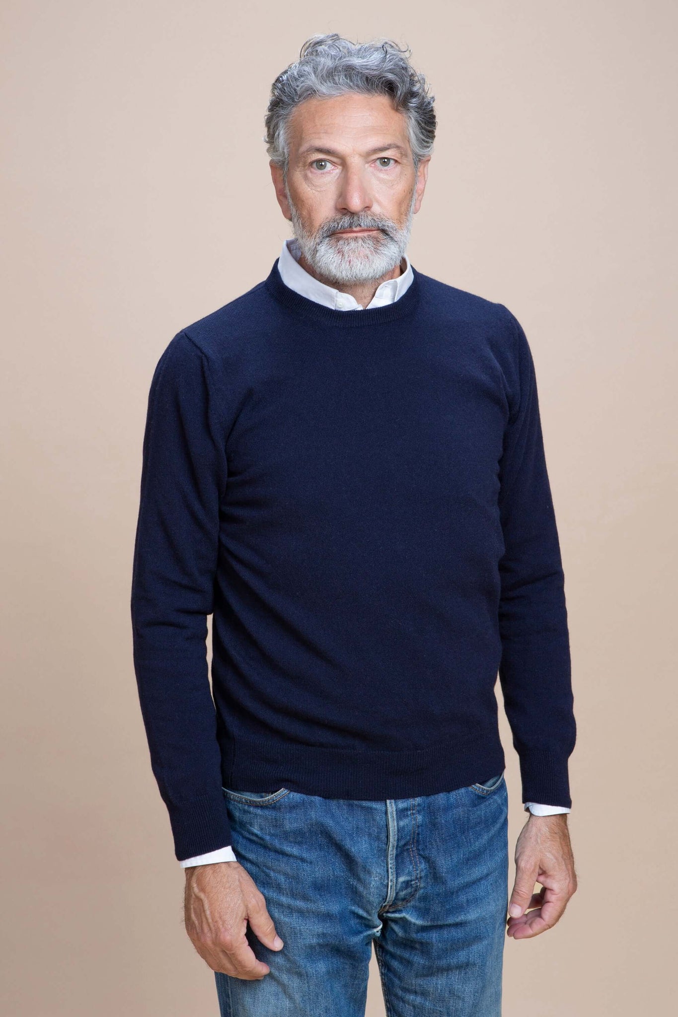 Caravaggio - Jersey de cuello redondo 100 % cachemir