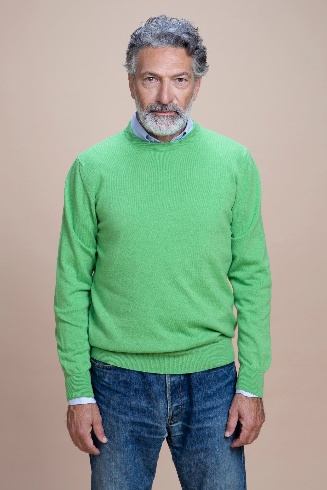 Caravaggio - Jersey de cuello redondo 100 % cachemir