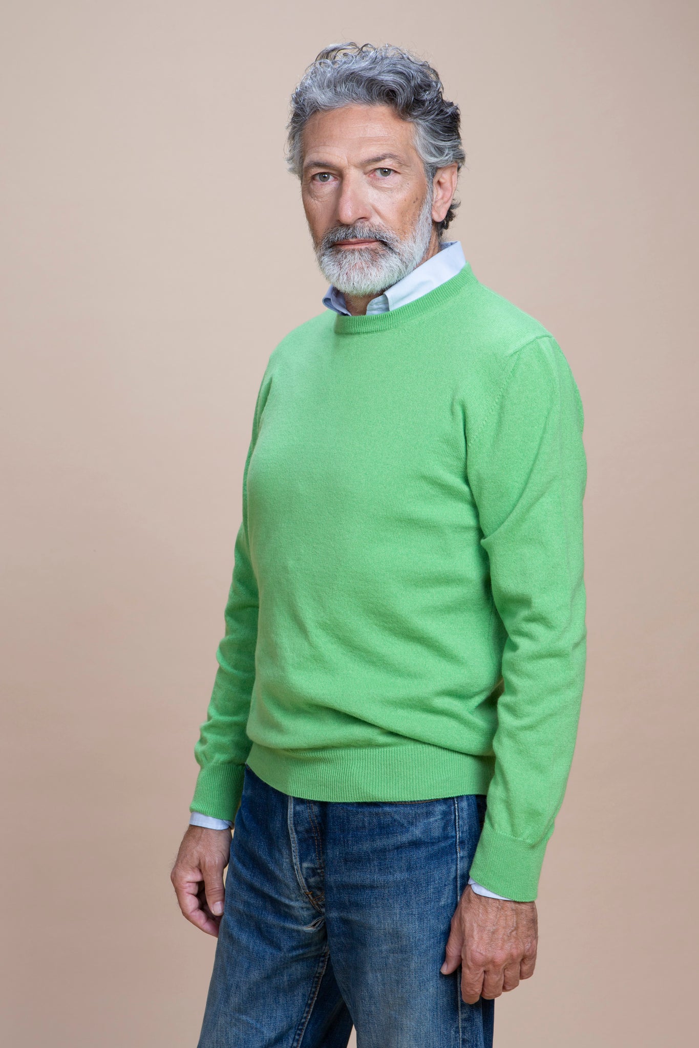 Caravaggio - Jersey de cuello redondo 100 % cachemir