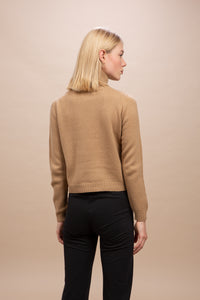 Dobbiaco - Dolcevita seamless (senza cuciture) con motivo aran + trecce sul davanti
