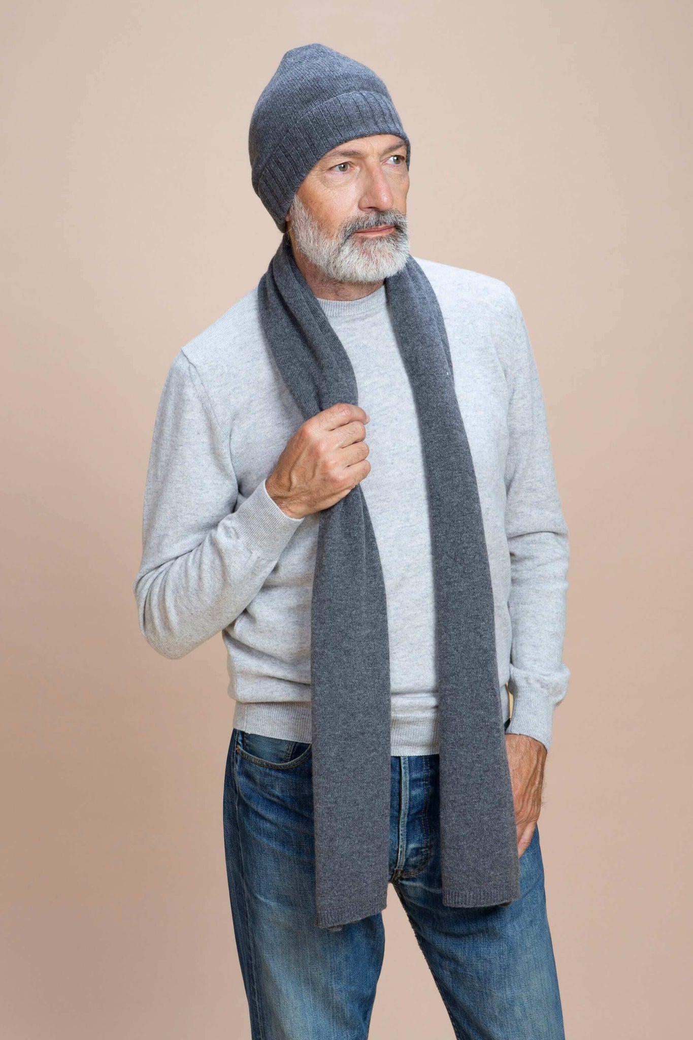 KIT Dolomiti - Cappello e Sciarpa 100% Cashmere