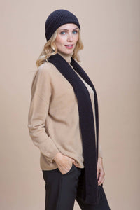 Kit Umbria - Cappellino Orvieto + Sciarpona Gubbio cashmere rigenerato