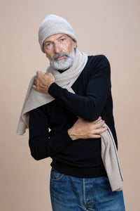 Kit Umbria - Cappellino Orvieto + Sciarpona Gubbio cashmere rigenerato