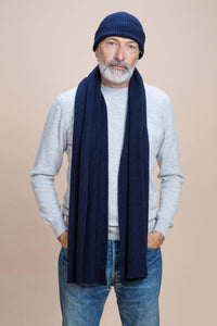 Kit Umbria - Cappellino Orvieto + Sciarpona Gubbio cashmere rigenerato