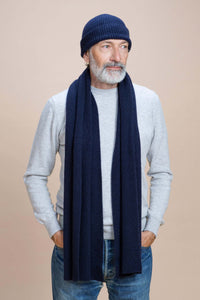Kit Umbria - Cappellino Orvieto + Sciarpona Gubbio cashmere rigenerato