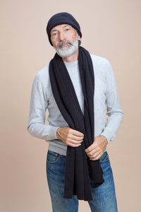 Kit Umbria - Cappellino Orvieto + Sciarpona Gubbio cashmere rigenerato