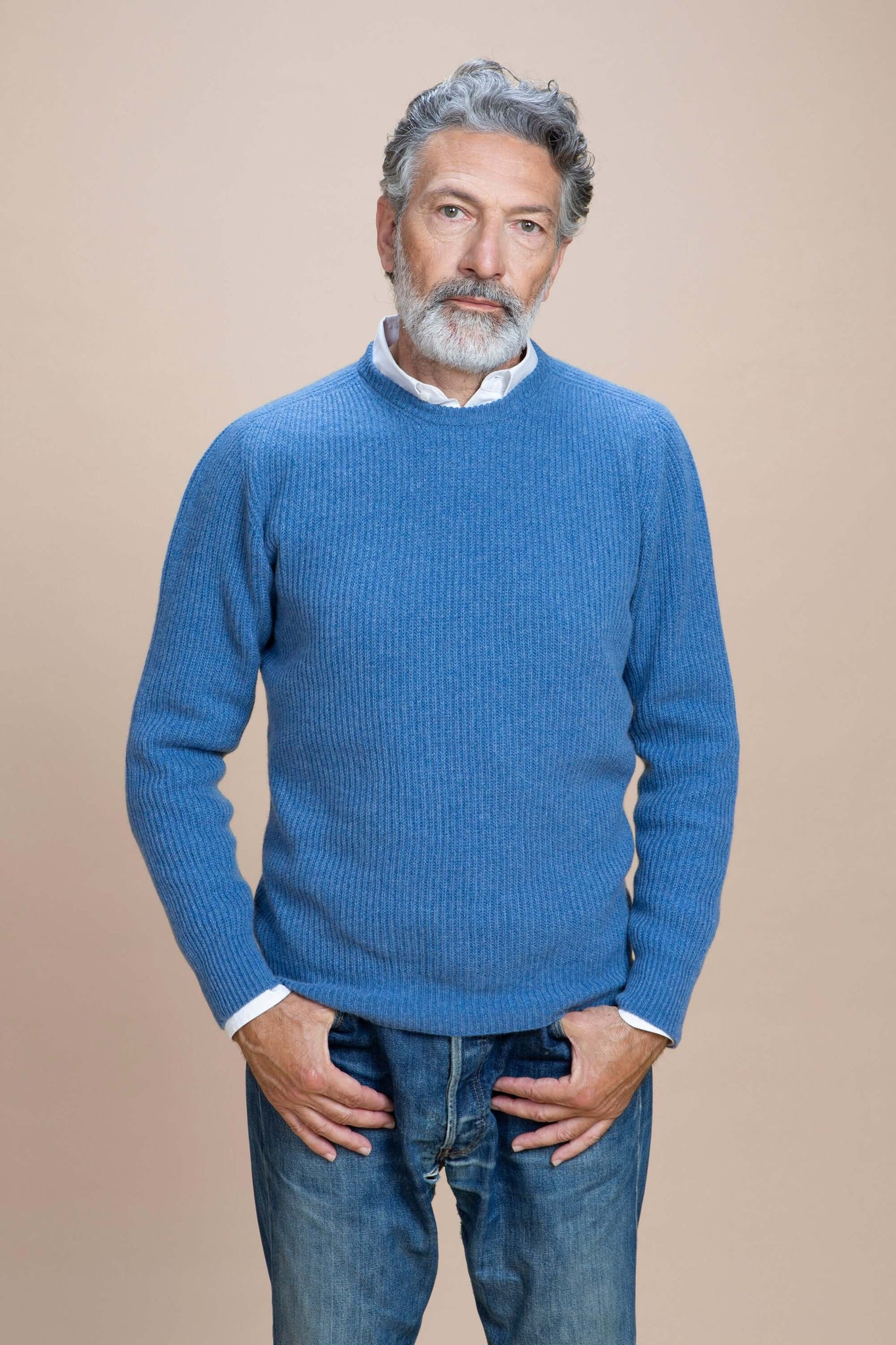 Leonardo - Girocollo a costa inglese 100% Cashmere