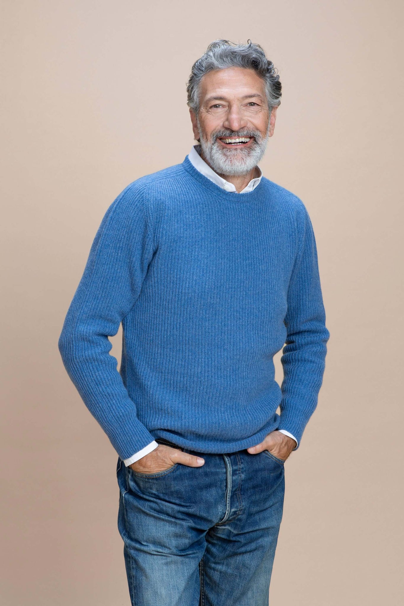 Leonardo - Girocollo a costa inglese 100% Cashmere