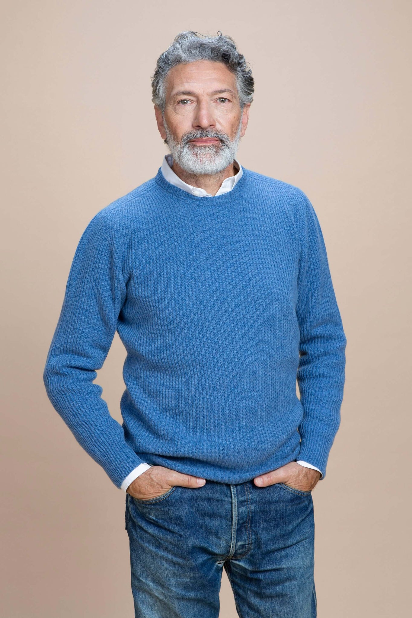Leonardo - Girocollo a costa inglese 100% Cashmere