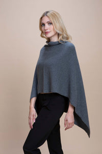 Spoleto - Poncho asimmetrico cashmere rigenerato