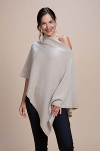 Spoleto - Poncho asimmetrico cashmere rigenerato