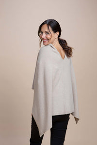 Spoleto - Poncho asimmetrico cashmere rigenerato