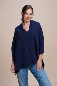 Spoleto - Poncho asimmetrico cashmere rigenerato