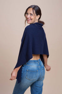 Spoleto - Poncho asimmetrico cashmere rigenerato