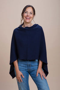 Spoleto - Poncho asimmetrico cashmere rigenerato