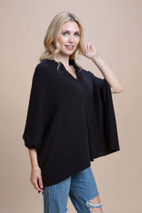 Spoleto - Poncho asimmetrico cashmere rigenerato