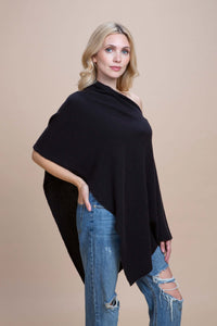 Spoleto - Poncho asimmetrico cashmere rigenerato