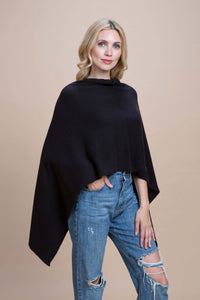 Spoleto - Poncho asimmetrico cashmere rigenerato