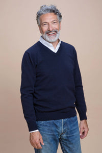 Tintoretto - Maglia con collo a V 100% Cashmere