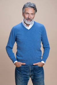 Tintoretto - Maglia con collo a V 100% Cashmere