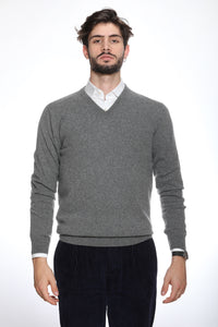 Tintoretto - Maglia con collo a V 100% Cashmere (colori fuori produzione)