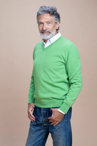 Tintoretto - Maglia con collo a V 100% Cashmere