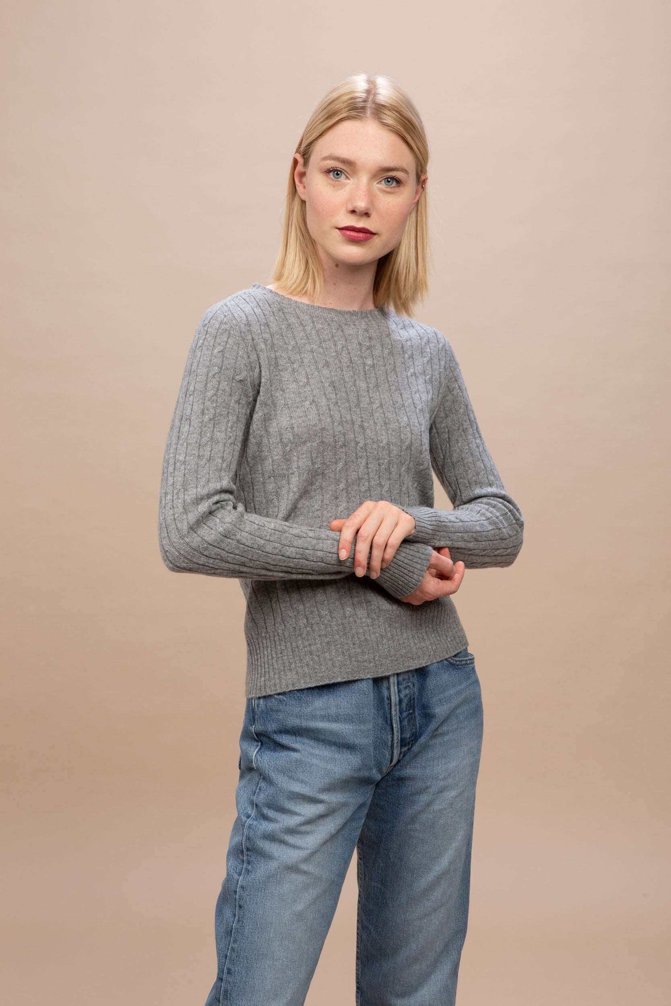 Aida - Maglia con trecce 100% cashmere