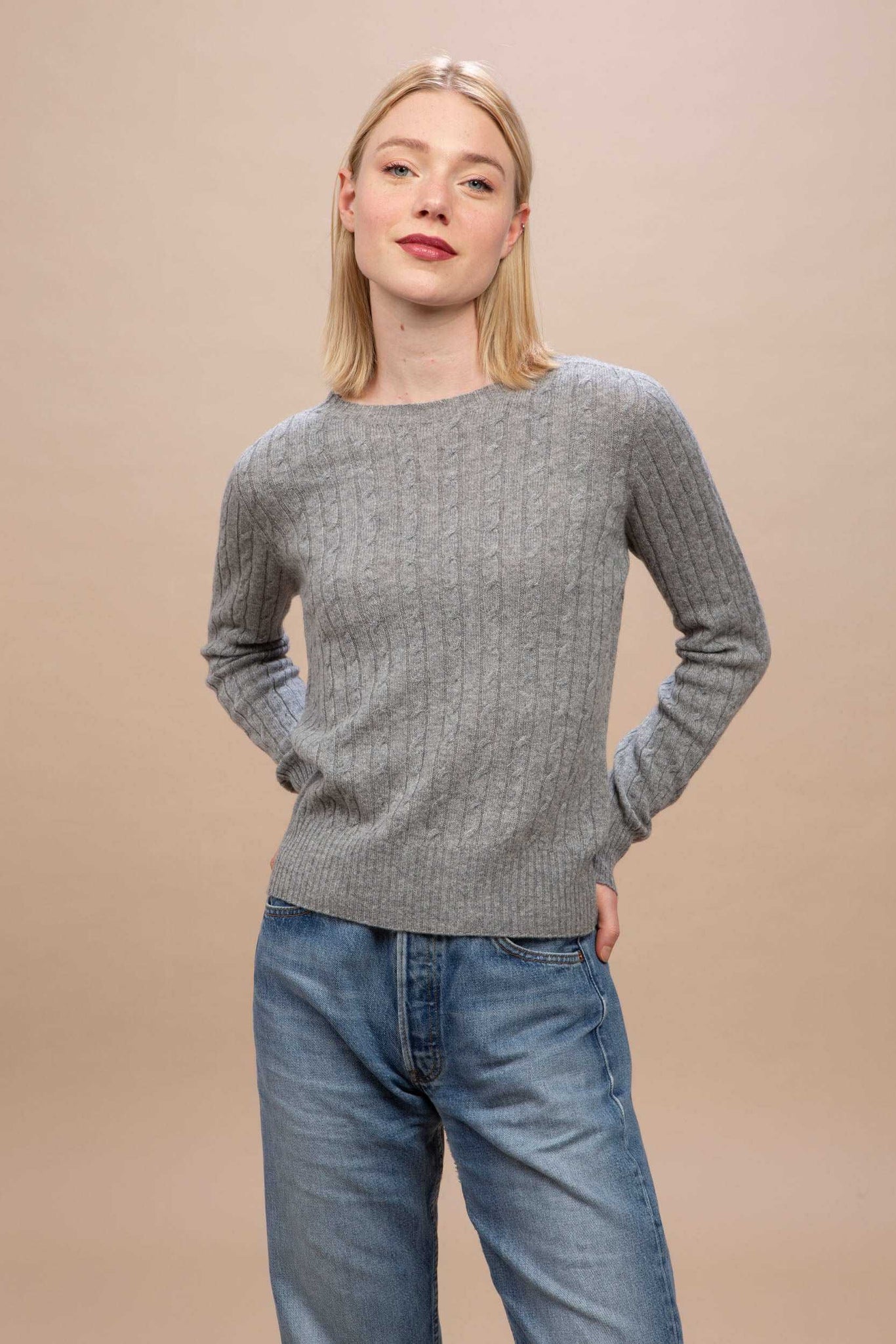 Aida - Maglia con trecce 100% cashmere