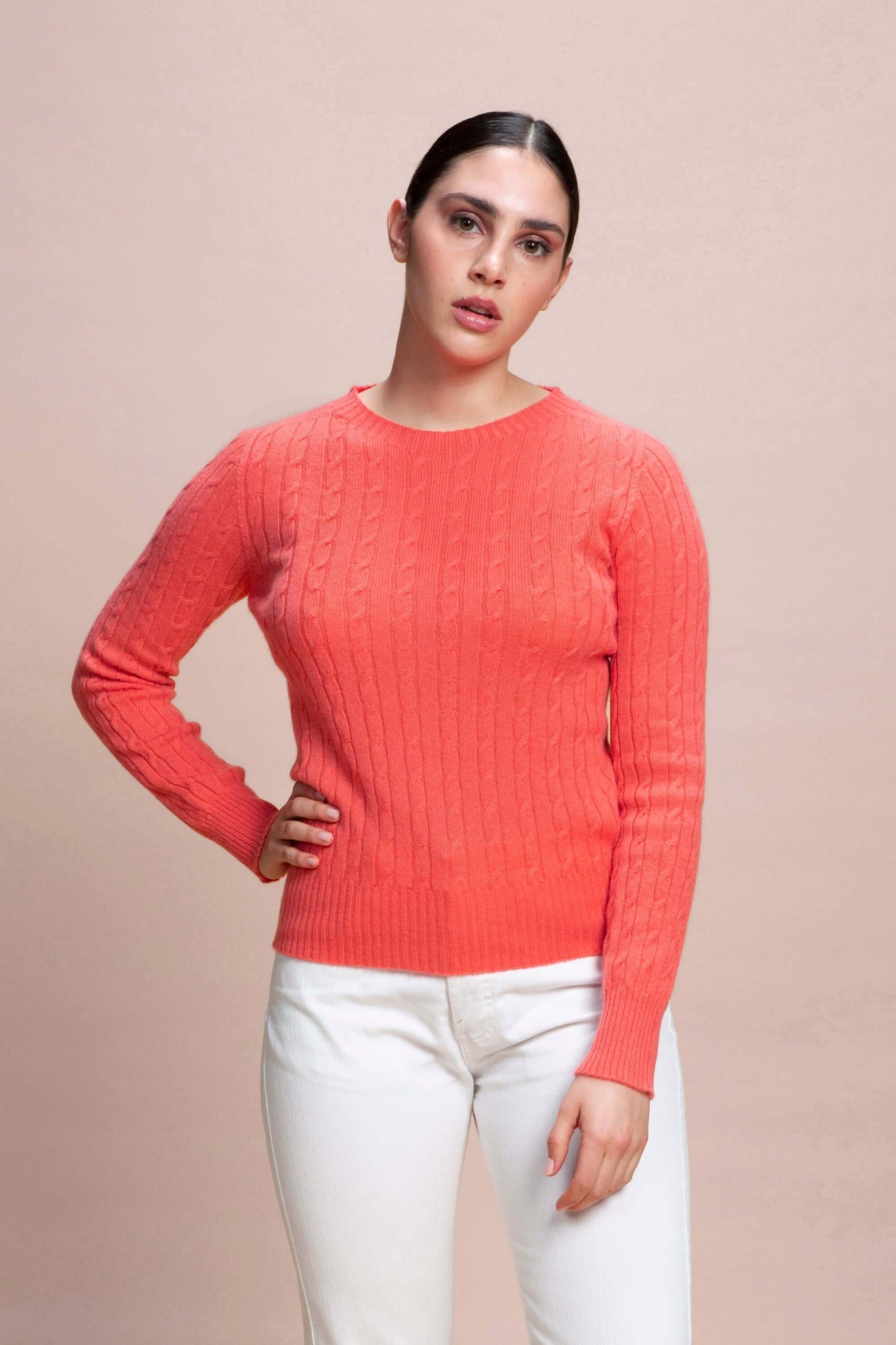 Aida - Maglia con trecce 100% cashmere