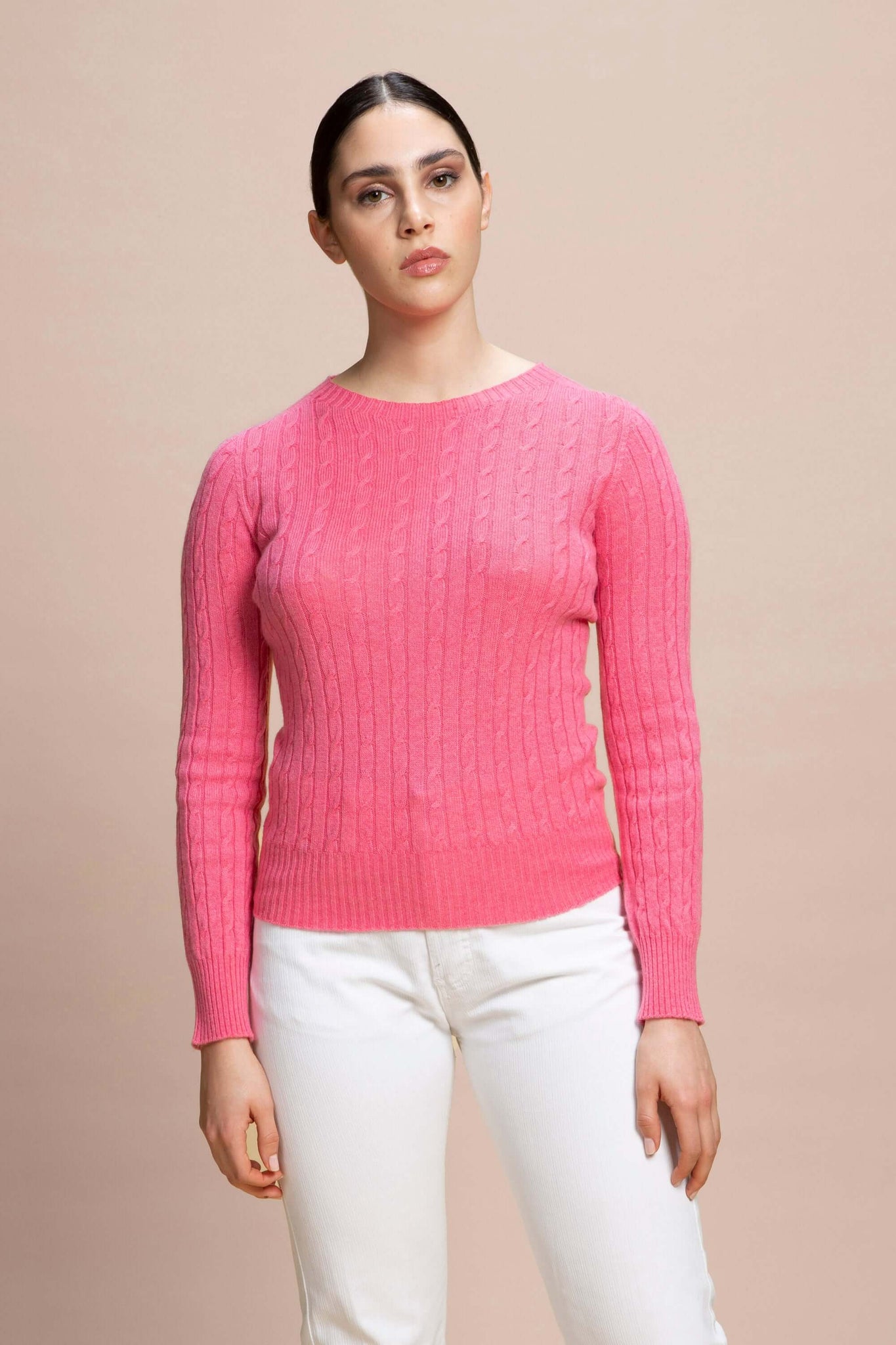 Aida - Maglia con trecce 100% cashmere