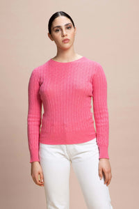 Aida - Maglia con trecce 100% cashmere