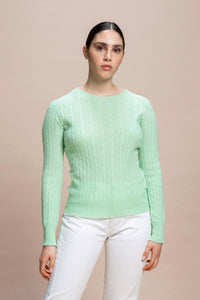 Aida - Maglia con trecce 100% cashmere