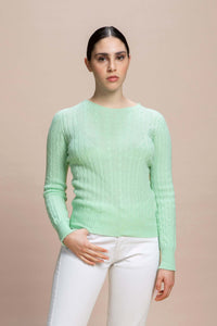 Aida - Maglia con trecce 100% cashmere