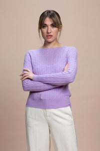 Aida - Maglia con trecce 100% cashmere