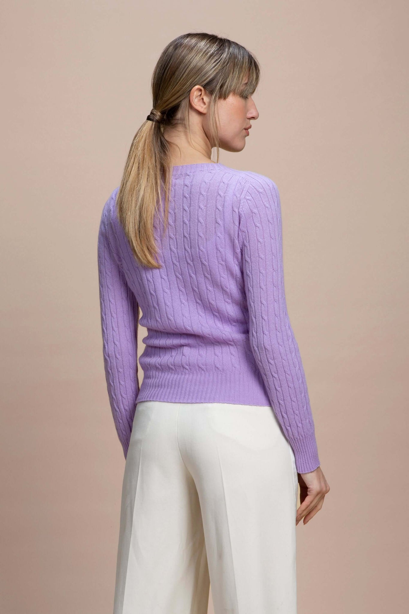 Aida - Maglia con trecce 100% cashmere