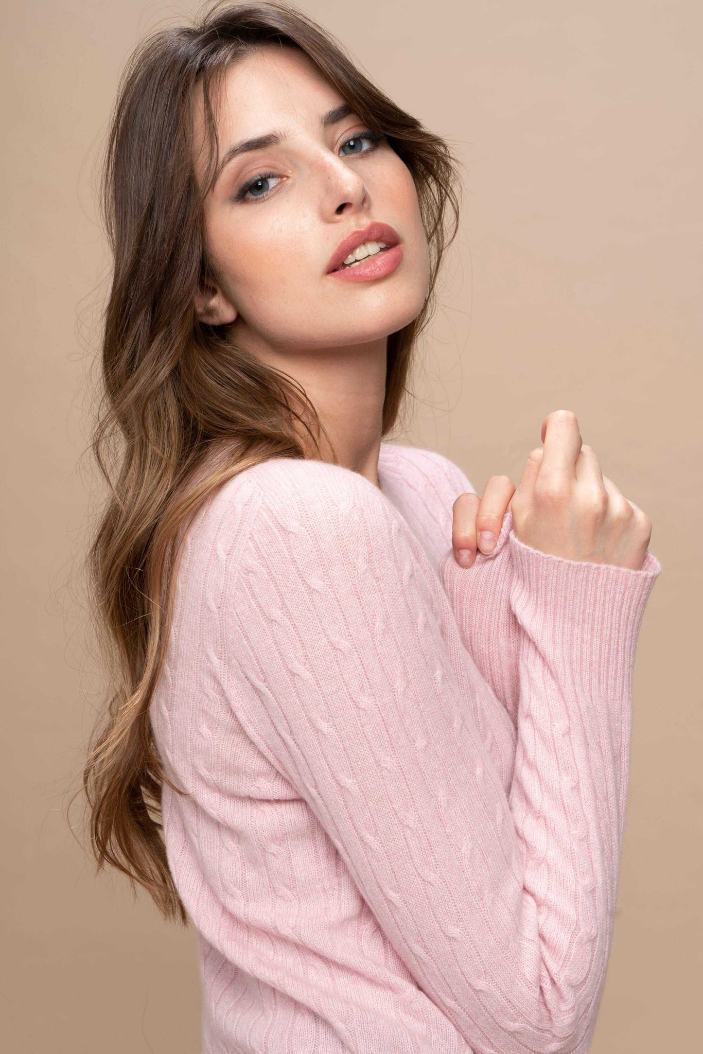 Aida - Maglia con trecce 100% cashmere