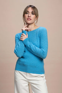 Aida - Maglia con trecce 100% cashmere