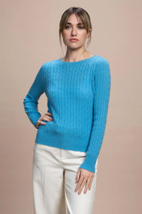 Aida - Maglia con trecce 100% cashmere