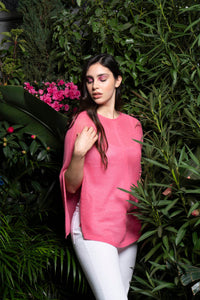 Fregene - Poncho traforato leggero 100% Cashmere
