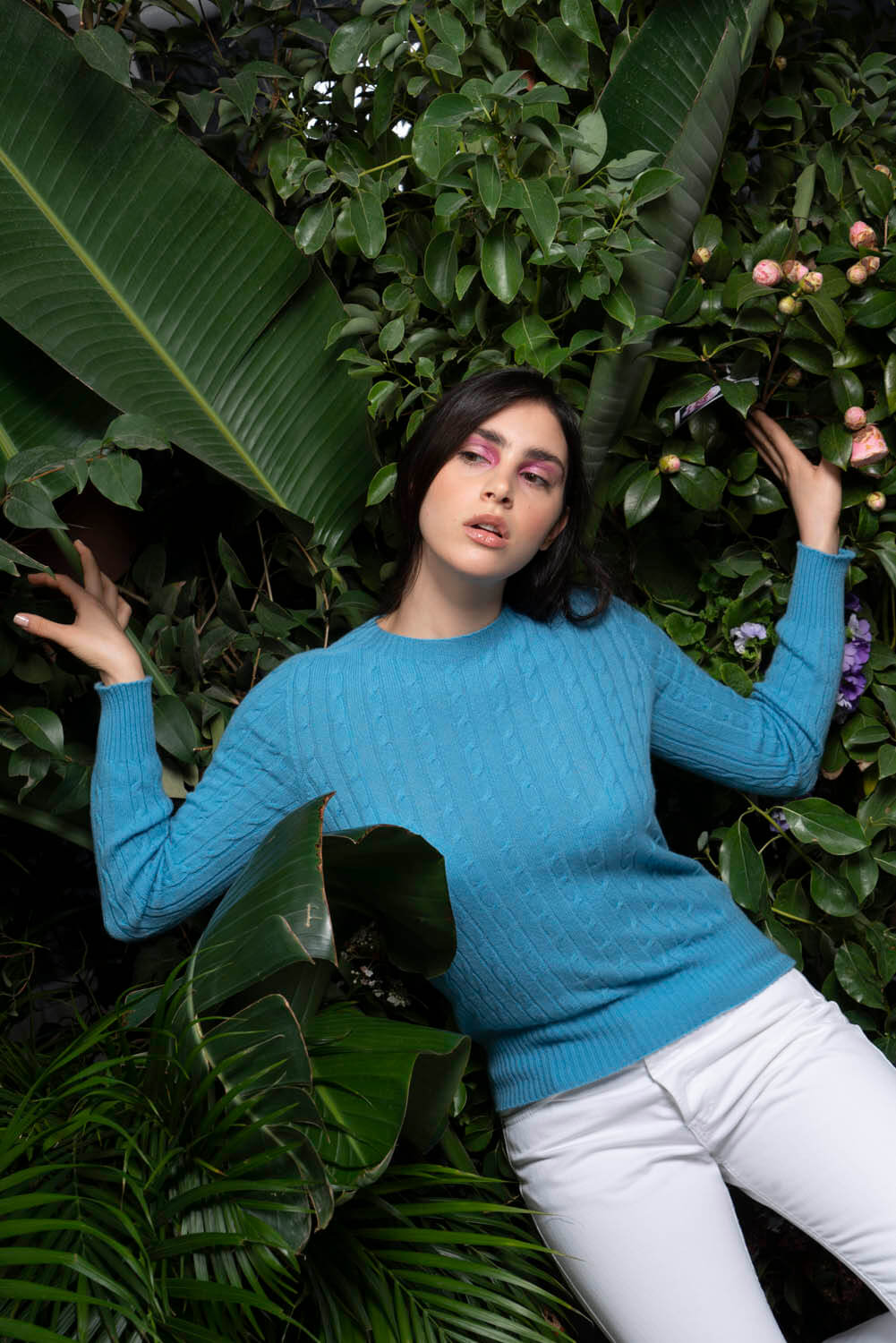 Aida - Maglia con trecce 100% cashmere